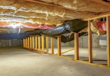 A photo of the crawlspace of a new home — pre-listing home inspections in Federal Way, Greater Puget Sound Area.